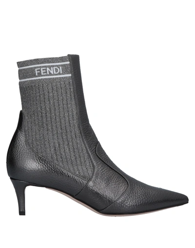 Fendi Ankle Boots In Lead