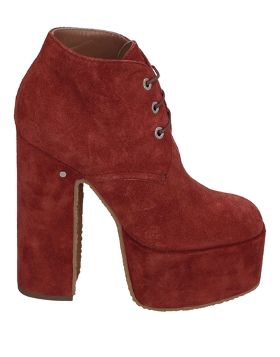 Laurence Dacade Ankle Boots In Brick Red