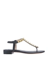 Stuart Weitzman Flip Flops In Black