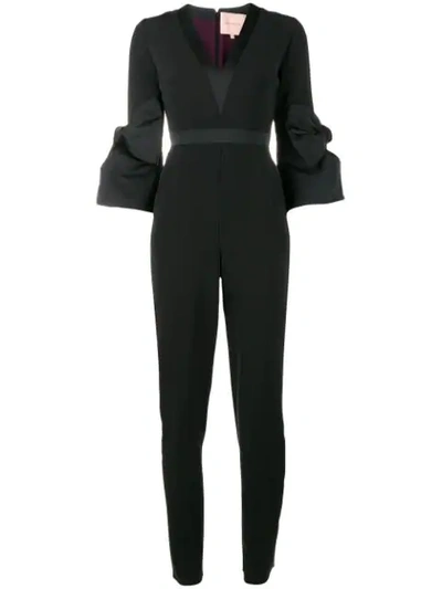 Roksanda Heavy Cady & Taffeta Florent Jumpsuit In Black