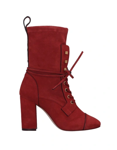 Stuart Weitzman Ankle Boot In Red