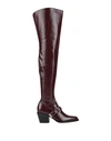 Chloé Knee Boots In Red