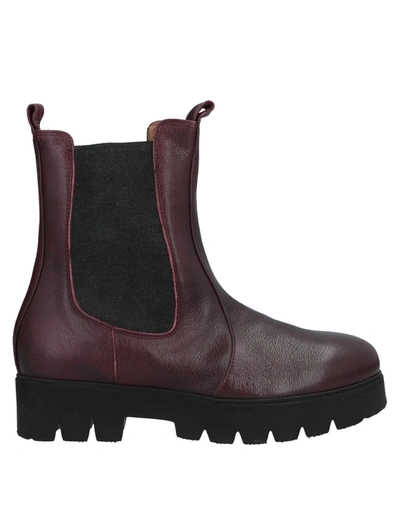 Alberto Fermani Ankle Boots In Maroon