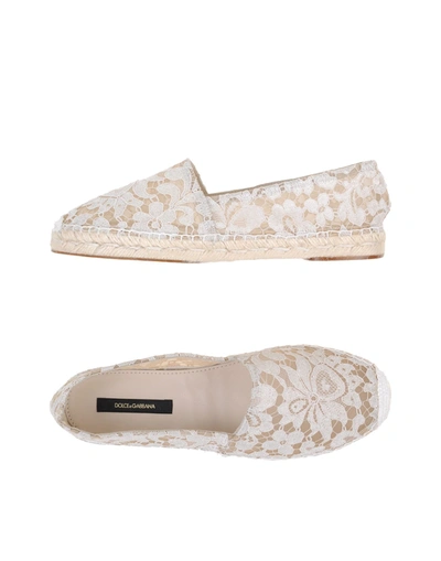 Dolce & Gabbana Espadrilles In Light Grey