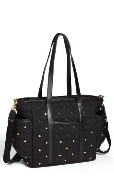 Rebecca Minkoff Marissa Quilted & Studded Diaper Bag In Black