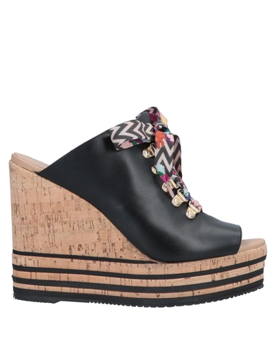 Hogan Sandals In Black