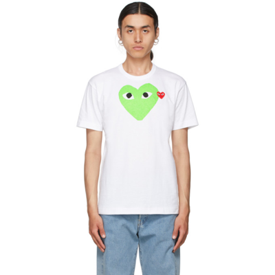 Comme Des Garçons Play Comme Des Garcons Play Heart Play T-shirt In Green