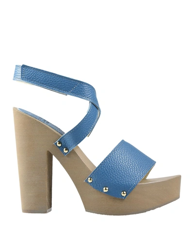 Almala Sandals In Slate Blue