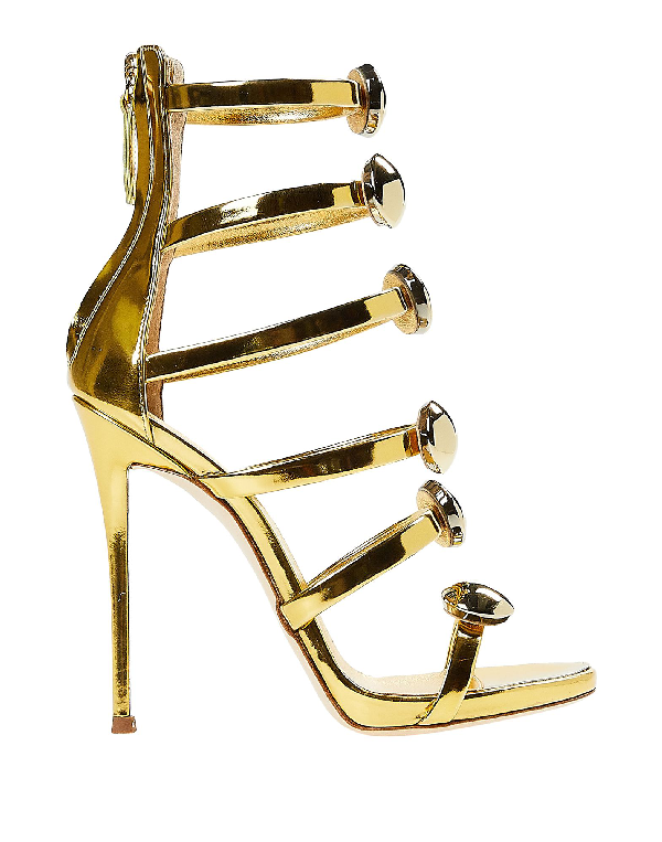 zanotti gold sandals