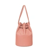 Mansur Gavriel Lambskin Leather Drawstring Pouch In Blush