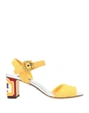 Dolce & Gabbana Sandals In Yellow