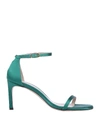 Stuart Weitzman Sandals In Emerald Green