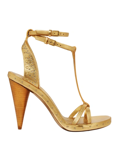 Burberry Sandals In Gold
