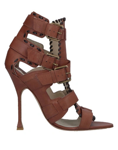 Brian Atwood Sandals In Brown