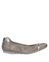 Hogan Ballet Flats In Gold