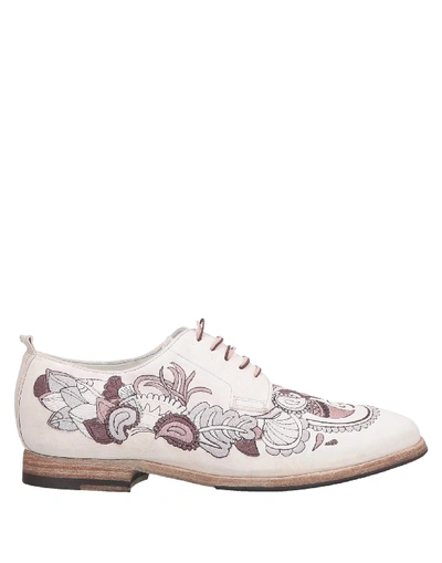 Sartori Gold Laced Shoes In Light Pink