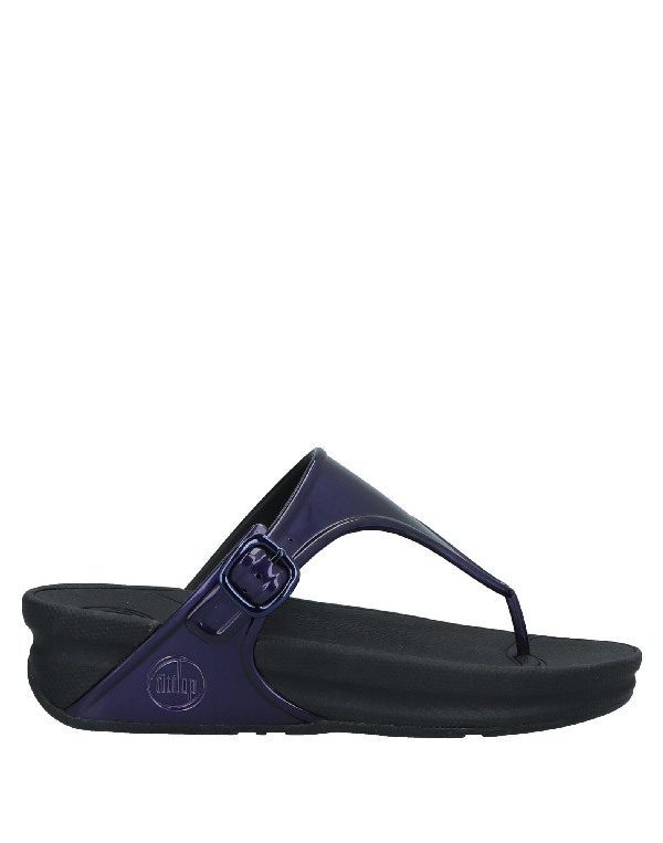 dark purple flip flops