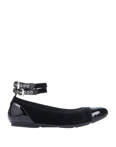 Hogan Ballet Flats In Black