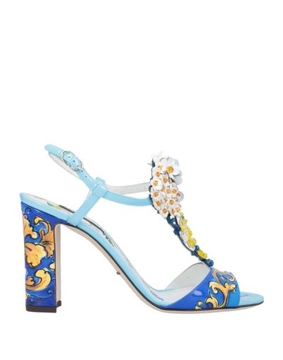 Dolce & Gabbana Sandals In Bright Blue