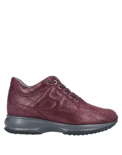 Hogan Sneakers In Maroon