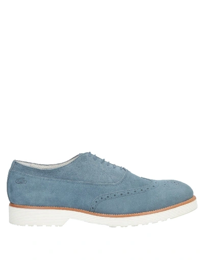 Alberto Guardiani Laced Shoes In Sky Blue
