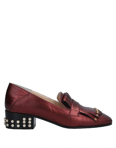 Space Style Concept Loafers In Maroon