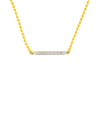 Maison Margiela Necklace In Yellow