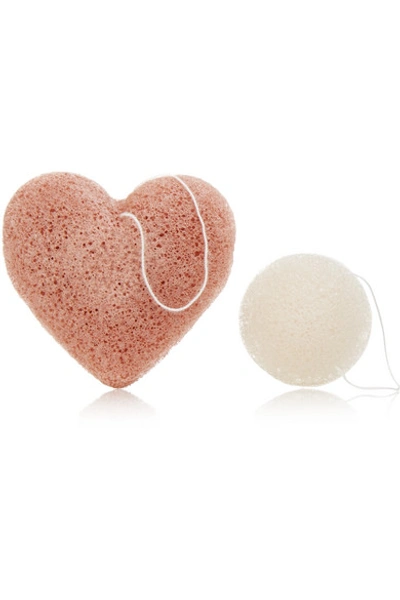 Not Just A Konjac Face Sponge Set - Pure Sweetheart In Colorless