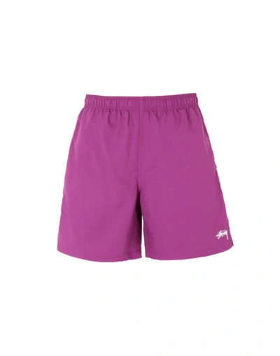 Stussy Swim Trunks In Purple