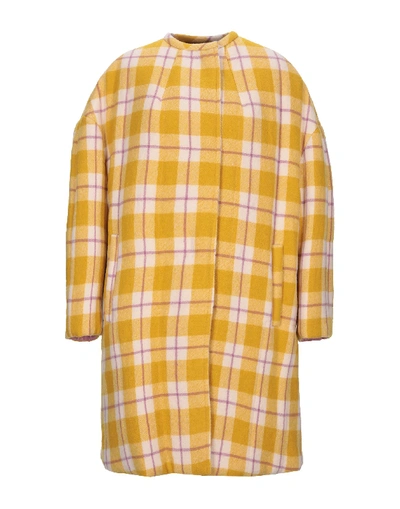 Isabel Marant Coats In Yellow