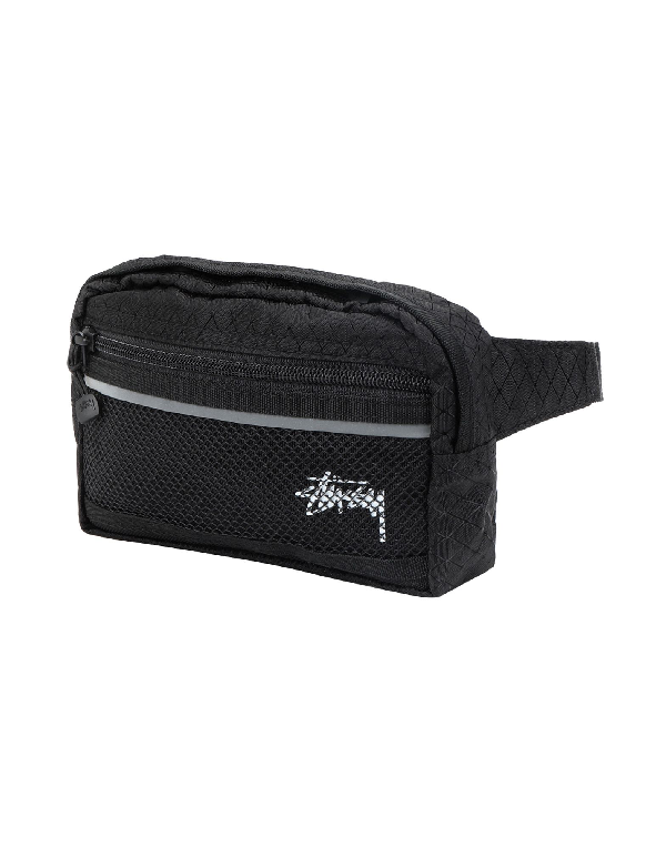 stussy fanny pack black