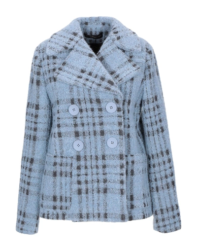 Alessandro Dell'acqua Coat In Sky Blue