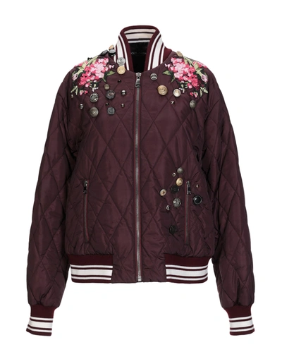 Dolce & Gabbana Bomber In Deep Purple