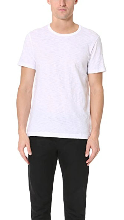 Vince Slub Slim Fit Crewneck T-shirt In Optic White