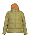 Rains Down Jackets In Military Green