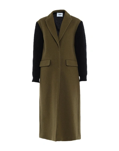 Msgm Coat In Military Green