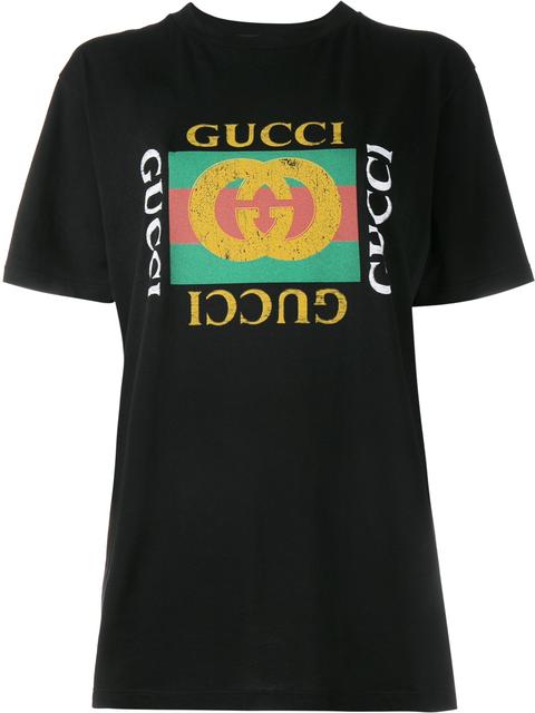 Gucci Black Tiger Logo T-shirt In 1948 