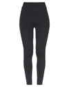 Gcds Black Embroidered Logo Leggings