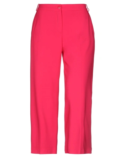 Pinko Cropped Pants In Fuchsia