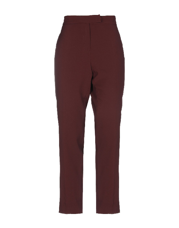 Clips Casual Pants In Maroon ModeSens