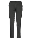 Cruna Marais Slim Fit Trousers In Night Blue Stretch Cotton Gabardine In Military Green