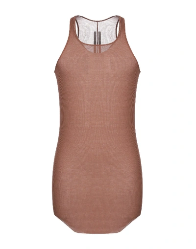 Rick Owens Tank Top In Brown