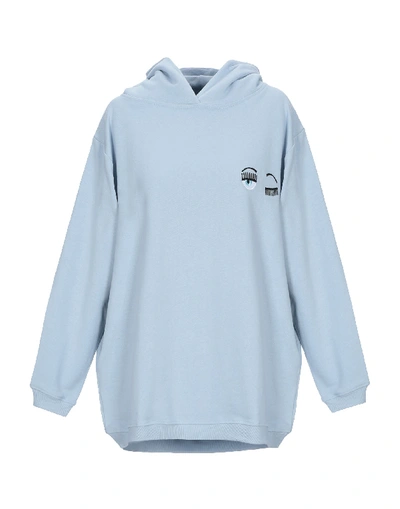 Chiara Ferragni Sweatshirts In Sky Blue