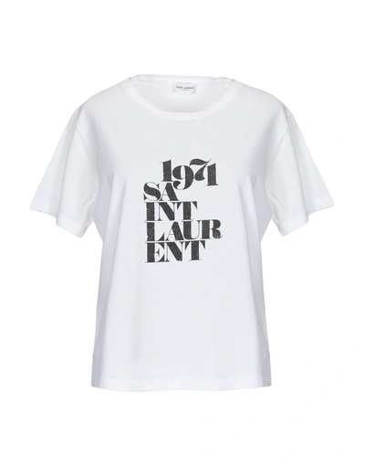 Saint Laurent T-shirts In White