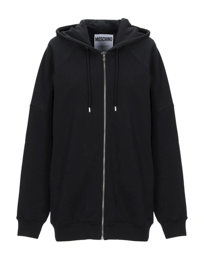 Moschino Hooded Sweatshirt In Black