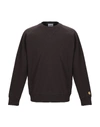 Carhartt Sweatshirt In Dark Brown