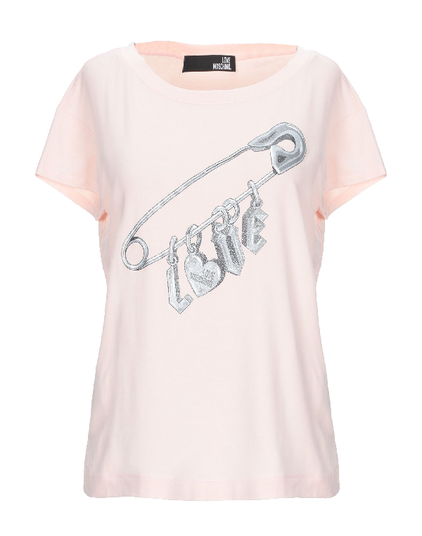 Love Moschino T-Shirt In Light Pink | ModeSens