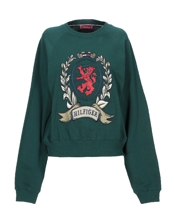 tommy hilfiger green sweatshirt