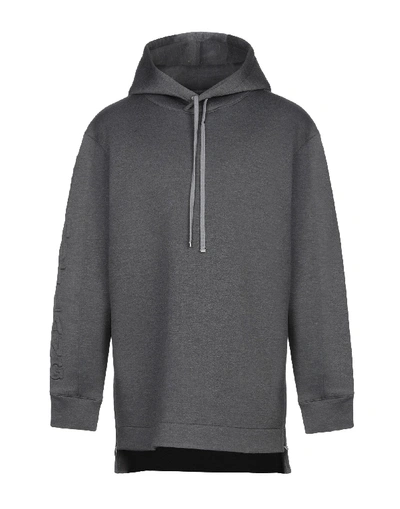 Helmut Lang Hooded Sweatshirt In Steel Grey