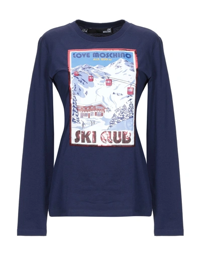 Love Moschino T-shirts In Dark Blue